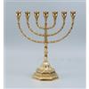 arterameferro Candelabro Menorah ottone Lucido 7 braccia grande Ebraico