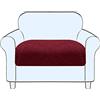 SHUOJIA Copriseduta Divano, Fodera Per Cuscino Indipendente, Antiscivolo Copriseduta Divano Elasticizzato Copri Cuscini Divano 1/2/3/4,Protezione Del Cuscino Sedile Del Divano (Dark Red,Large-1-Seater)