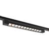 Planetitaly Faretto Binario Track Monofase 12 LED 26W 3120 Lumen Orientabile per Negozio Ufficio Vetrina 230V Alluminio Angolo 38° Forma Rettangolare Nero 6000K