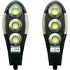 AntDau71® - 2 Pezzi Faretto LED Solare 150W con Telecomando, Sensore Movimento, Controllo Intelligente e Staffa - IP66 Impermeabile - 3 Modalità Luce - 6500K - CW982-2