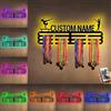 ASD Jewerly Nome personalizzato metallo Euritmica Medaglia Hanger Holder Display Rack per premi nastri con luce LED, supporto medaglia sport personalizzato per parete, medaglia Hanger Display Award Rack