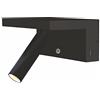 Beneito Faure Beam 5 W 220 V 40° 2.700 K LED dimmerabile, lampada da comodino, lampada da lettura con stazione di ricarica USB (nero)