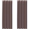 vidaXL Tende in Voile con Occhielli 2 pz Marrone 140x260 cm, Tenda a Rete, Tenda Trasparente, Voile per Finestra, Trattamento Finestra
