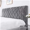uyeoco Copritestiera Letto Copertura/Copri Testata Letto Matrimoniale/Singolo Imbottito Elegante Fodera Elastica Protezione, Coprire Antipolvere in Cotone Cover (Color : Grey, Size : 130cm(51))