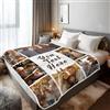 Stepdiy Coperta Personalizzata con Foto 150x200cm | Plaid Personalizzato con 7 Foto e Parole | Coperte Personalizzate Extra Large per Mamma Papà Nonno Nonna per il Compleanno