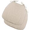 VEAI Cuscini per Sedie da Cucina con Cinghie Set 2/4/6 Cuscini di Seduta, Confortevole Cuscini Sedie Cucina Trapezio 43 * 41 * 35cm Cucina Lavabili Antiscivolo(Color:A1,Size:2pcs)