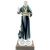 OVUNQUE PROTEGGIMI Statua San Benedetto in Resina con Medaglie, 10 cm, Decorazione Religiosa per casa, auto, regalo (Dipinto)