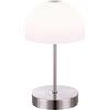 Globo Tradizionali LED tavolo lampada nichel opaco vetro opale 5W - fiocco di neve Globo 21936