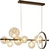 Maos REIUYTHO Lampadario LED Nordic Black Glass Bubble Paralume Gastronomia Sala Panno Conservare Appeso Lampadario Illuminazione Lampadina G9 (Color : 90x30cm)