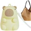 Generico Luce da Borsa | Decorazione Illuminata per Zaino Capibara | Lampada Notturna Portatile Ricaricabile USB per Bambine Donne Ragazze Ragazzi - Accessorio per Borsa Zaino