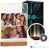 Maverton Cornice LED luminosa con supporto in legno - Quadro in vetro acrilico personalizzato con collage di foto - Lampada con foto per donna per il compleanno - Nonna - XL - 21x32x4,5cm