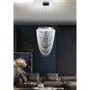 TEKHOME Lampadario Moderno a LED con Cristalli, 35W 2800LM Luce Fredda 6500K, Sospensione da Soffitto in Acciaio Inox e Cristallo per Interni, 220-240V B75-F