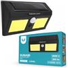 FOREVER Lampada LED solare SUNARI FLS-18 IP65 per esterni sul balcone o in garage con sensore di movimento e crepuscolo, forte luce da 200lm [classe energetica G]