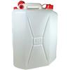 AURACASA Tanica per Acqua in Plastica, in bianco con Tappo Rosso, Contenitore Portatile (CLASSICO, 30 LT)