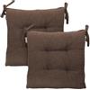 SalGiu Cuscini Sedie (6 pezzi) Cucina Con Lacci Imbottito 40x40 cm (Marrone)