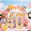 SOPERIT Lettere luminose, grandi, 100 cm, numeri luminosi, per compleanno, feste, decorazione a LED, numeri luminosi, luci bianche calde, giganteschi, decorazioni di compleanno (40)