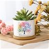 jewelora Regalo per la Mamma Nonna Regalo per la Festa della Mamma Vaso in Ceramica Personalizzato con Nomi Vaso da Fiori con Incisione per Moderno Della Casa (E)