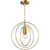 Mengjay Lampadario Industriale Vintage Lampada a Sospensione da Soffitto Di Metallo Paralume Retro Plafoniera E27 Illuminazione interna Loft Stile Circolare Stella Bar Ristorante Soggiorno (C)