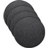 MorNon Set di 4 cuscini rotondi in feltro, 35 cm, per panca con inserti antiscivolo, per tutti i tipi di sedie, per interni ed esterni (nero)