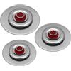 ventur magic Kit 3 Coperchi Magici Antiodore Ventur Magic Ø27, Ø31, Ø35 cm Cooker in Acciaio Inox Pomello Rosso
