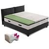 GEEMMA s.r.l. Topper Materasso, Sopramaterasso in Memory Foam a Zone Differenziate con Tessuto Argento Anallergico Sfoderabile, Alto 6 Cm, per Letto Singolo 95x200 Cm