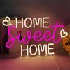 Maimeili Home Sweet Home Segni al neon per la decorazione del muro Neon Wall Art luci a LED in acrilico con catena a sospensione illuminano per la decorazione della camera da letto Uomo Cave Bar Pub laureato