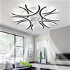 NVZHIDAI LED Lampadario con Ventilatore Camera da Letto Telecomando Silenziosa Plafoniera con Ventilatore Dimmerabile Reversibile 6 Velocità Luce con Ventilatore da Soffitto Smart DC Modern, Noir||A