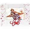 Instant Project Cornice Foto 10x15 Orizzontale Scritta Love 3D Rossa - Portafoto Shabby Chic Bianca Cuori Decorativi da Tavolo Romantica Idea Regalo Fidanzata Fidanzato San Valentino Anniversario Compleanno