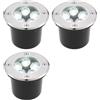 AntDau71® - 3 Pezzi Faretto a led segnapasso calpestabile da esterno viali sentieri giardino pavimento IP65 da incasso a terra luce calda 3000k - 220V (5 watt (12 x 9,5 cm))