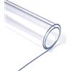 Zhaomi Pellicola Protettiva per Tavolo in PVC Trasparente da 1,5mm, Tovaglia Trasparente Impermeabile E Resistente All'olio, Copertura per Tovaglia in Plastica Trasparente (60x60cm/24x24in)
