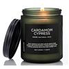 M&SENSE Candele Profumate Soia Cipresso al Cardamomo 200g, Essenza Rinfrescante e Legnosa, 50 Ore di Fragranza, Candela Aromatica per Ambiente e Meditazione, Regalo Benessere per Casa