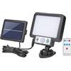 Generico Luce Solare con Sensore di Movimento [228LED/3Modes] Luci Solari da Esterno con Telecomando, IP65 Impermeabile Lampade Solari con Estensore da 5M Giardino Garage [1 Pezzi ]