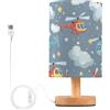 famyily Cartoon Elicottero Stelle Nube Argento Luci Notte Luce di Notte con Paralumi Lampada Lampade Da Tavolo per Bambini Camera Da Letto