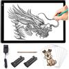 TOHETO A2 Lavagna Luminosa per Disegnare con 2 clip, Alimentazione adattatore 12V2A Grande Artcraft LED Tracing Light Pad Board Box per Disegno,Schizzi, Pittura Diamante(23.7''x15.8'')