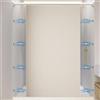 Momooda Tenda Doccia Magnetica Pieghevole Resistente con Ganci, Antispruzzo, Tenda da doccia Impermeabile Antimuffa in lino per il bagno, Beige, 120x180cm