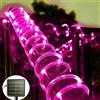 SHANJIA Luci della corda solare, 7.5M/25ft 50LEDs Luce solare fata impermeabile, Luci Stringa di Natale Esterno Solare per All'aperto,Giardini,Patio,Case,Festa di Natale (Rosa)