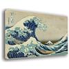 Printerland Quadro Moderno stile HOKUSAI Quadri moderni da Parete grande XXL Stampa su tela Canvas Decorazione muro Murale pittori arte Soggiorno Arredo Camera da letto Cucina (Hokusai, 30x40 centimetri)