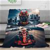 DAFUfbw Ferrarii Racing Coperta Morbida E Calda in Flanella, Coperta Pile Plaid Per Letto, Divano, 50x60inch(127x152cm) Formulaone Coperta Pile Sherpa Peluche - Effetto Calmante A Pressione Profonda
