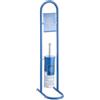 PraTiKo Life Piantana da Bagno, Set Accessori da Bagno, Piantana Portarotolo e Porta scopino, Colonna da Bagno, Metallo Verniciato e Decorato, H 80 cm Design Moderno (Azzurro)