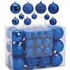 WOMA Set di palline per albero di Natale, blu e 22 altri colori, 50 e 100 palline di Natale, in plastica, decorazioni per albero di Natale