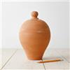 Generico Salvadanaio in terracotta artigianale - Decorazione vintage italiana, design retrò, ideale per regali, arredamento o risparmio giornaliero. Artigianato Italiano. Altezza 25 cm