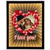 LINMQIU Specchio infinito personalizzato con foto personalizzate, Specchio per il trucco con luce notturna a LED da tavolo 2 in 1, Regali di anniversario personalizzati per San Valentino per coppie