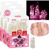 GINMA Set 3 Fili Luminosi 50 LED a Batteria con Cavo Trasparente - Catena Luminosa Decorativa per Interni ed Esterni, Lucine LED per Natale, Giardino, Bottiglie (Rosa, 5 Metri (50 LED) B)