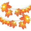 Generic Filo di luci USB a forma di foglia d'acero, filo di rame da 6 metri, 40 luci decorative a LED con alimentazione USB per interni ed esterni, giardino, matrimoni, feste o riunioni stagionali a casa