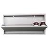 GENTILIN DESIGN G. Design | Scarpiera Salvaspazio Slim, Portascarpe a Ribalta 1 Anta in Metallo Tortora, Interni/esterni, Già Montata e Facile da Pulire 75 x 12.5 x 37.5 Cm