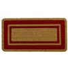 Casatessile Zerbino in Cocco Naturale Bordo 14 per Esterno Porta Entrata Retro Antiscivolo Tappeto Raschiafango - Rosso, 50x100 cm.