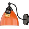 LEDSone Moderno Vintage Retro Industriale Collo di Cigno Braccio in Metallo E27 Sconce Montaggio A Parete Set Luce Apparecchio per Soggiorno Sala da Pranzo Cucina, Arancione (Arancione)