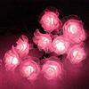 HULX Luci Stringa di Fiori, 5M 20LED Luci a Stringa di Rose Solari Luci a Forma di Fata a Fiori Impermeabili con Modalità 8 (Rosa)