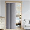 DSSHENGDS Tenda da Doccia a Fisarmonica Pieghevole Magnetica Anti-Spruzzi, Tenda divisoria per casa, Hotel, Bagno-Gray- 120x220cm