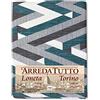 Tex family Telo ARREDO copritutto Gran Foulard COPRILETTO copridivano Tessuto LONETA (Square Verde - 2 PIAZZE)